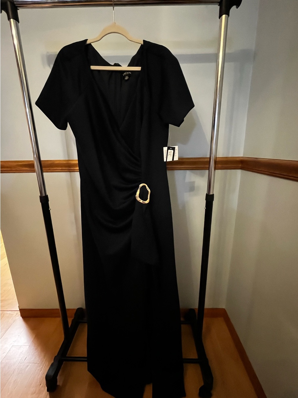 Xscape “Jordan” Plus-Size Surplice Ball Gown, NWT, Midnight